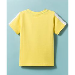 Babyhug Cotton Knit T-Shirt Half Sleeves Popcorn with Embroidery Detailing Multi Color 6-9 Months