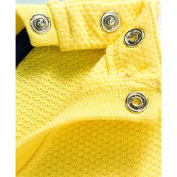 Babyhug Cotton Knit T-Shirt Half Sleeves Popcorn with Embroidery Detailing Multi Color 6-9 Months