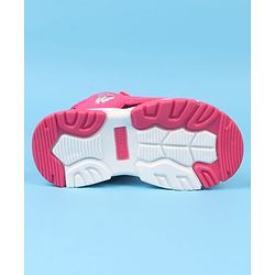 Cute Walk by Babyhug Velcro Closure Sandals With Heart Print - Pink