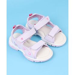 Cute Walk by Babyhug Velcro Closure Sandals With Heart Print - Pink