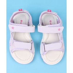Cute Walk by Babyhug Velcro Closure Sandals With Heart Print - Pink