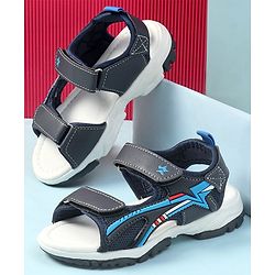 Cute Walk by Babyhug Velcro Closure Solid Sandals - Navy Blue