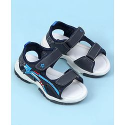 Cute Walk by Babyhug Velcro Closure Solid Sandals - Navy Blue