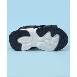 Cute Walk by Babyhug Velcro Closure Solid Sandals - Navy Blue