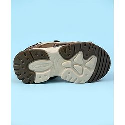 Cute Walk by Babyhug Velcro Closure Solid Sandals - Navy Blue