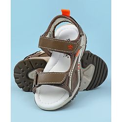 Cute Walk by Babyhug Velcro Closure Solid Sandals - Navy Blue