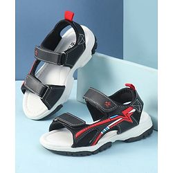 Cute Walk by Babyhug Velcro Closure Solid Sandals - Navy Blue