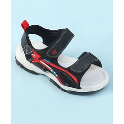 Cute Walk by Babyhug Velcro Closure Solid Sandals - Navy Blue