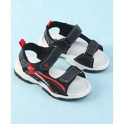 Cute Walk by Babyhug Velcro Closure Solid Sandals - Navy Blue