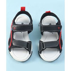 Cute Walk by Babyhug Velcro Closure Solid Sandals - Navy Blue