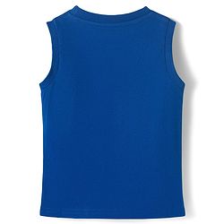 Babyhug Single Jersey Knit Sleeveless T-Shirt & Shorts Set with Vehicles Print - Blue & Red