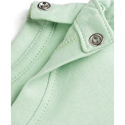 Babyhug Single Jersey Knit Half Sleeves T-Shirt & Denim Shorts Set with Tractor Print - Green & Blue