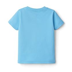 Babyhug Single Jersey Knit Half Sleeves T-Shirt & Shorts Set with Animal Print - Blue & Orange
