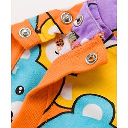 Babyhug Cotton Knit Half Sleeves T-Shirt & Short Night Suit with Bear Print - Mutlicolour