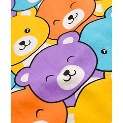 Babyhug Cotton Knit Half Sleeves T-Shirt & Short Night Suit with Bear Print - Mutlicolour