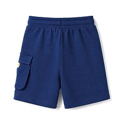 Babyhug Terry Knit Mid Thigh Dino Printed Shorts - Navy Blue