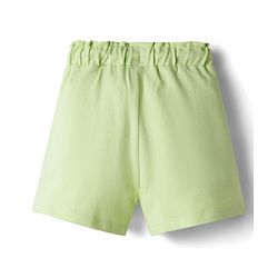 Babyhug Terry Knit Mid Thigh Shorts With Floral Embroidery - Limegreen