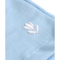 Babyhug Terry Knit Mid Thigh Shorts with Floral Embroidery - Blue