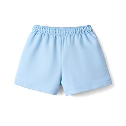 Babyhug Terry Knit Mid Thigh Shorts with Floral Embroidery - Blue