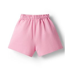 Babyhug Terry Knit Mid Thigh Length Shorts with New York Print - Pink