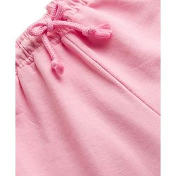 Babyhug Terry Knit Mid Thigh Length Shorts with New York Print - Pink