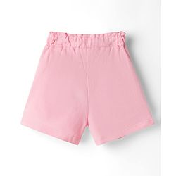 Babyhug Terry Knit Mid Thigh Cherry Embroidered Shorts - Pink