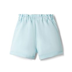 Babyhug Terry Knit Mid Thigh Shorts With Floral Print - Light Blue