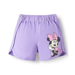 Babyhug Disney Single Jersey Knit Half Sleeves T-Shirt & Shorts Set with Minnie Mouse Graphics - Multicolor