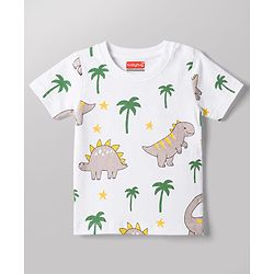 Babyhug Cotton Knit T-Shirts Half Sleeves with Graphics Multi Color 6-9 Months Pack of 3