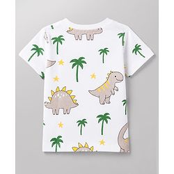 Babyhug Cotton Knit T-Shirts Half Sleeves with Graphics Multi Color 6-9 Months Pack of 3
