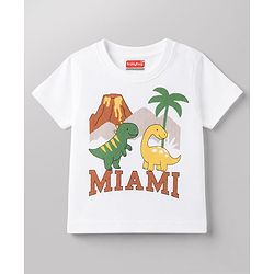 Babyhug Cotton Knit T-Shirts Half Sleeves with Graphics Multi Color 6-9 Months Pack of 3