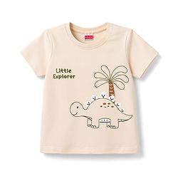 Babyhug Cotton Knit T-Shirt with Graphics Multi Color 6-9 Months