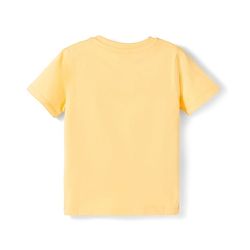 Babyhug Cotton Knit Half Sleeves T-Shirt with Dad's Best Bud - Yellow