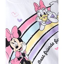 Babyhug Disney Single Jersey Knit Half Sleeves T-Shirt & Shorts Set with Minnie Mouse Graphics - Multicolor