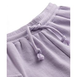 Babyhug Terry Knit Mid Thigh Solid Shorts - Lavender