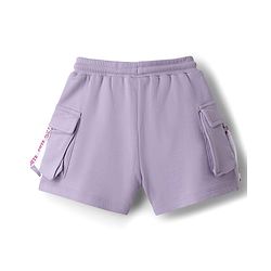 Babyhug Terry Knit Mid Thigh Solid Shorts - Lavender