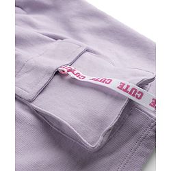 Babyhug Terry Knit Mid Thigh Solid Shorts - Lavender