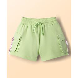 Babyhug Terry Knit Mid Thigh Solid Shorts - Limegreen