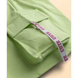 Babyhug Terry Knit Mid Thigh Solid Shorts - Limegreen
