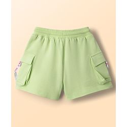 Babyhug Terry Knit Mid Thigh Solid Shorts - Limegreen