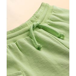 Babyhug Terry Knit Mid Thigh Solid Shorts - Limegreen