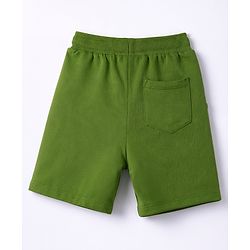 Babyhug Terry Knit Mid Thigh Shorts with Adventure Print - Green