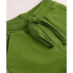 Babyhug Terry Knit Mid Thigh Shorts with Adventure Print - Green