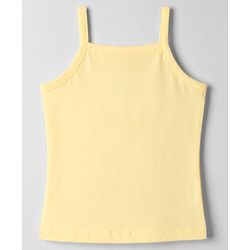 Babyhug 100% Cotton Knit Sleeveless Polka Dots & Floral Printed Slips Pack of 3 - Pink Navy Blue & Lemon