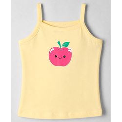 Babyhug 100% Cotton Knit Sleeveless Polka Dots & Floral Printed Slips Pack of 3 - Pink Navy Blue & Lemon