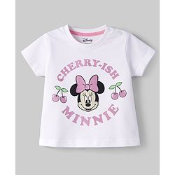 Babyhug Disney Single Jersey Knit T-Shirt & Shorts Night-Suit With Minnie Mouse Graphics - Multicolor
