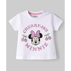 Babyhug Disney Single Jersey Knit T-Shirt & Shorts Night-Suit With Minnie Mouse Graphics - Multicolor