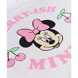 Babyhug Disney Single Jersey Knit T-Shirt & Shorts Night-Suit With Minnie Mouse Graphics - Multicolor