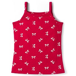 Babyhug 100% Cotton Single Jersey Knit Sleeveless Slips With Bow & Teddy Print Pack of 3 - Multicolor