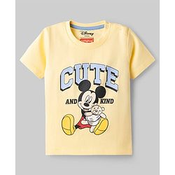 Babyhug Disney Cotton Knit T-Shirt Half Sleeve Graphic Print Multi Color 6-9 Months Pack of 2